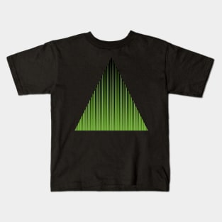 Black and Green Triangle Kids T-Shirt